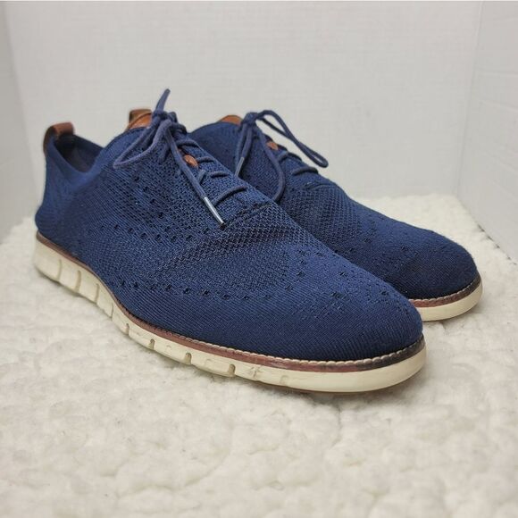 Cole Haan Zerogrand Mens Size 13 Blue Stitchlite Wingtip Oxford Shoes C24947 main image 7